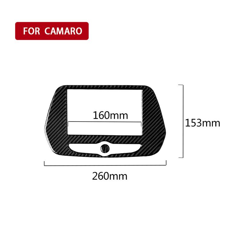 Fits For Chevrolet Camaro 2017-2019 Car accessories Navigation decoration frame Interior decoration carbon fiber car sticker 3D