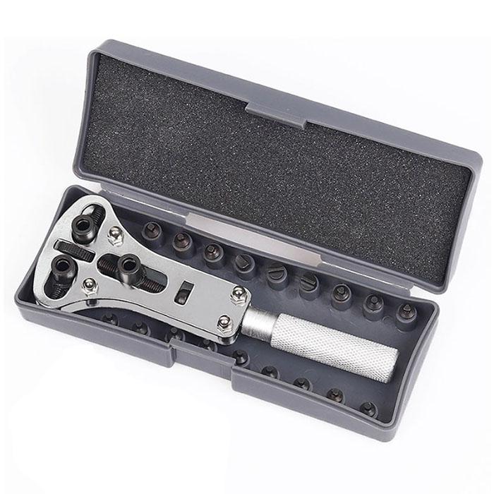 4pcs Adjustable Screw Back Remover Wrench Steel Watch Case Opener Three Jaw Open Cover Tool Bottom Opener Watch Repair Tools Kit