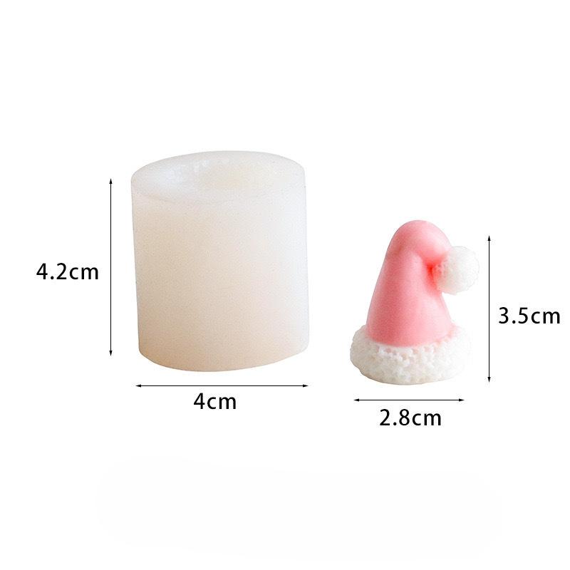 Creative Christmas Hat Candle Silicone Mold DIY Geometry Candle Making Resin Soap Mold Christmas Gifts Craft Supplies Home Decor