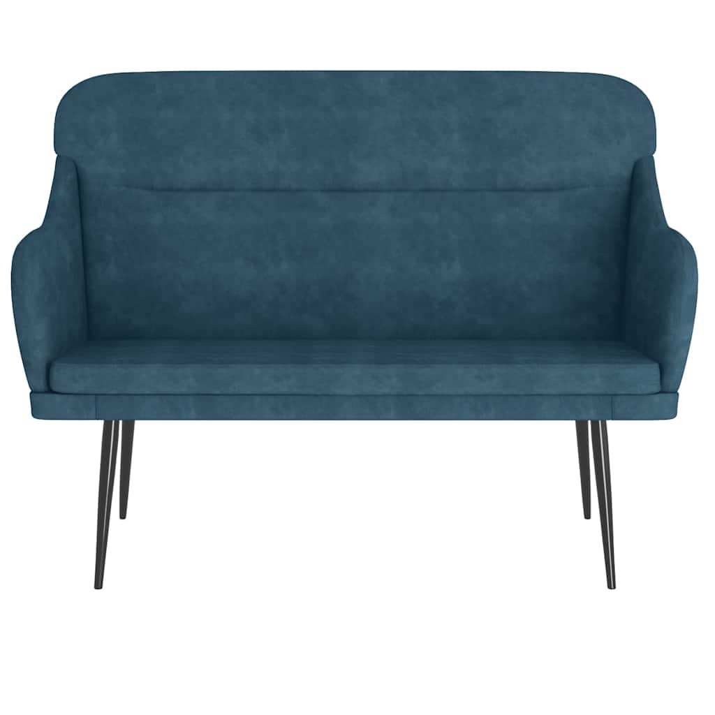 Blue Velvet Bench 110 x 76 x 80 cm