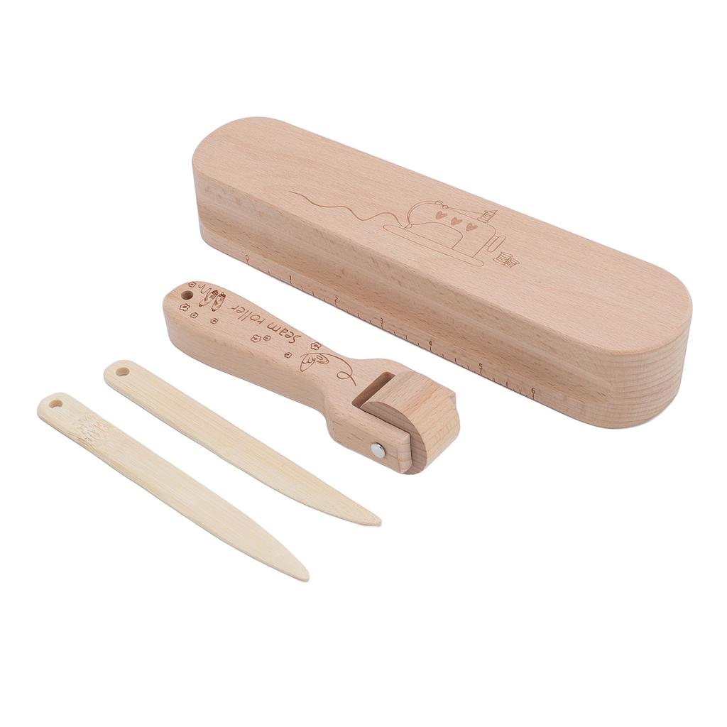 Tailor Clapper Set Beech Wood Seam Flattening Tool Ironing Clapper Seam Roller and Point Turner