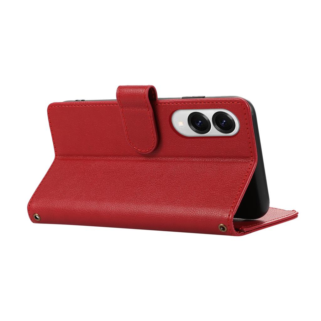 For Samsung Galaxy S25 Edge Case Multi Card Slots Zipper Leather Phone Cover with Wrist Strap