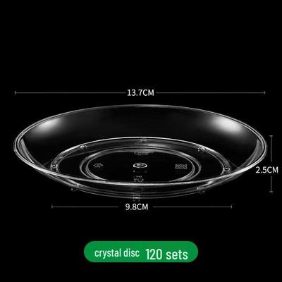 JINGRX Einweg-Kristallklare Plastikteller