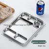 Korean Style 304 Stainless Steel Multi-purpose Compartment Plate