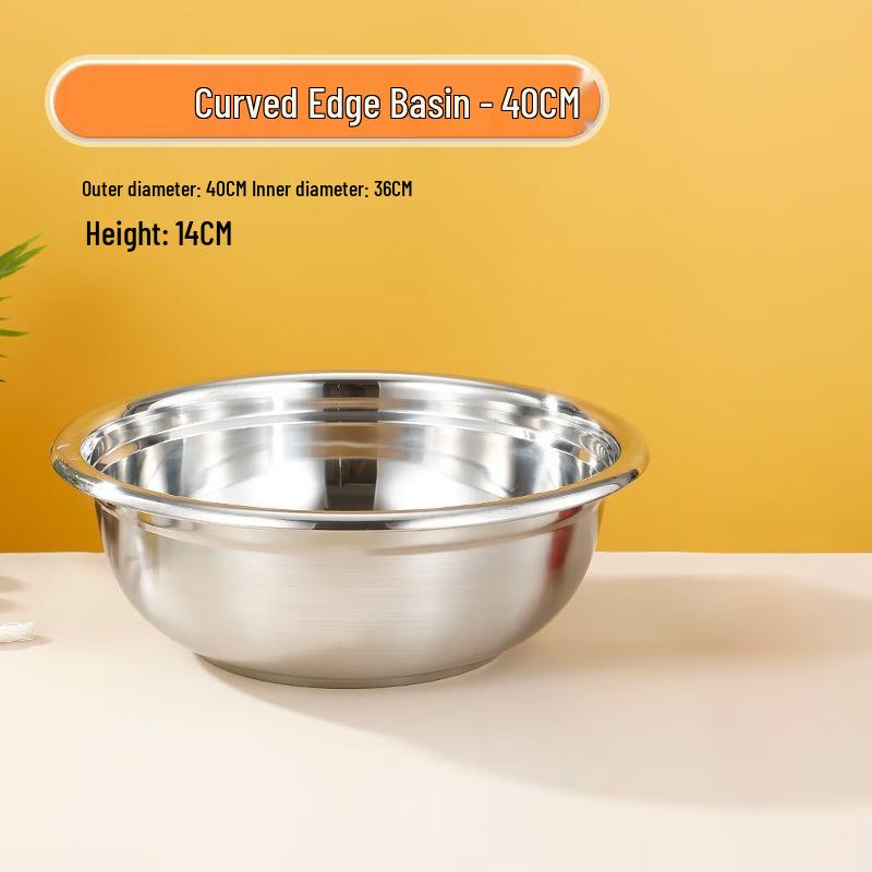 ZISIZ Thickened Stainless Steel Kitchen Prep Bowls (Set of 2)