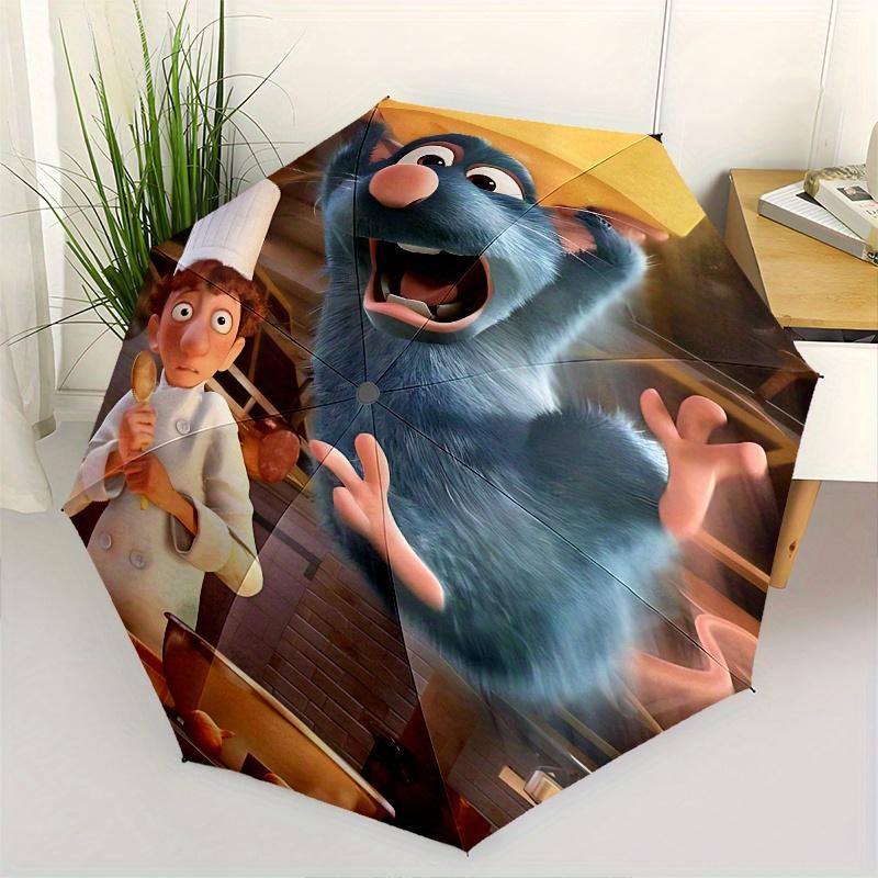 

Disney Ratatouille, Remy Automatic Open/Close Umbrella - Cute Umbrella with Cute Design, Portable 3-Fold Compact Umbrella for Men & Women, V