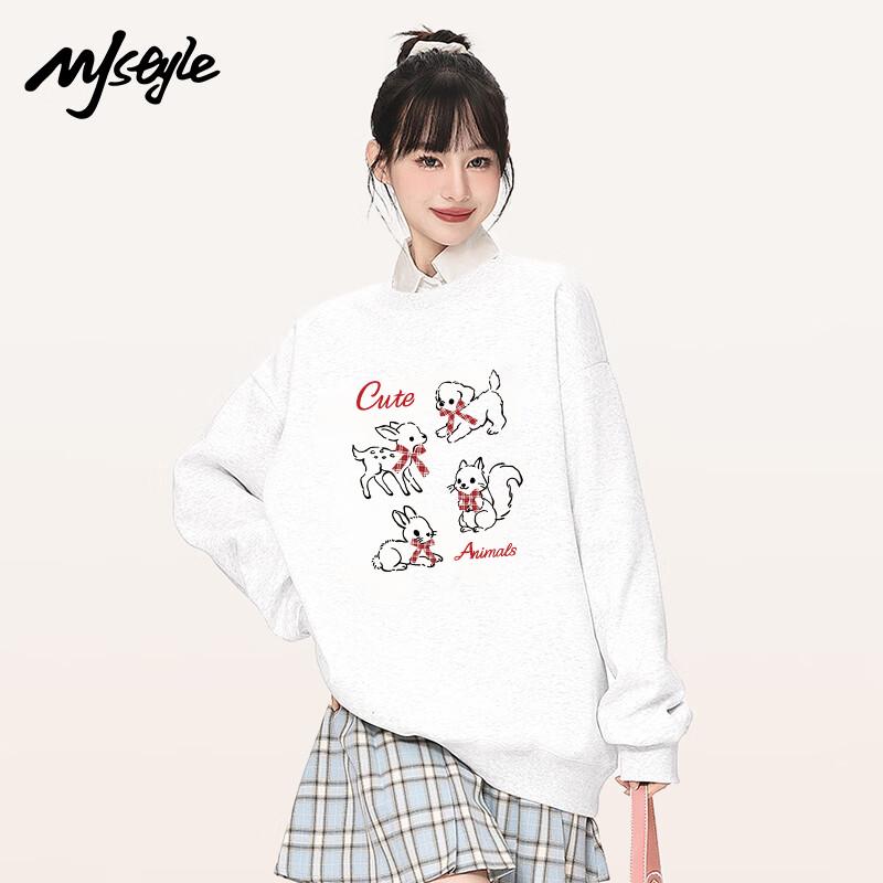 

MJ STYLE Women s Loose Fit Round Neck Long Sleeve Sweatshirt 2XL