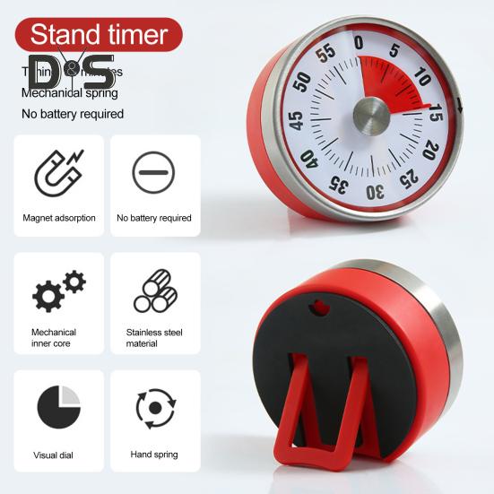 Kitchen Timer for Cooking High Precision Chef Timer Clock Magnetic Mechanical Desk Timer Countdown Reminder for Cooking Baking Learning Fitness