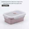 Collapsible Silicone Lunch Box Set: Microwave Steaming, Fresh-Keeping, 4-Piece Bento for Office & Picnic