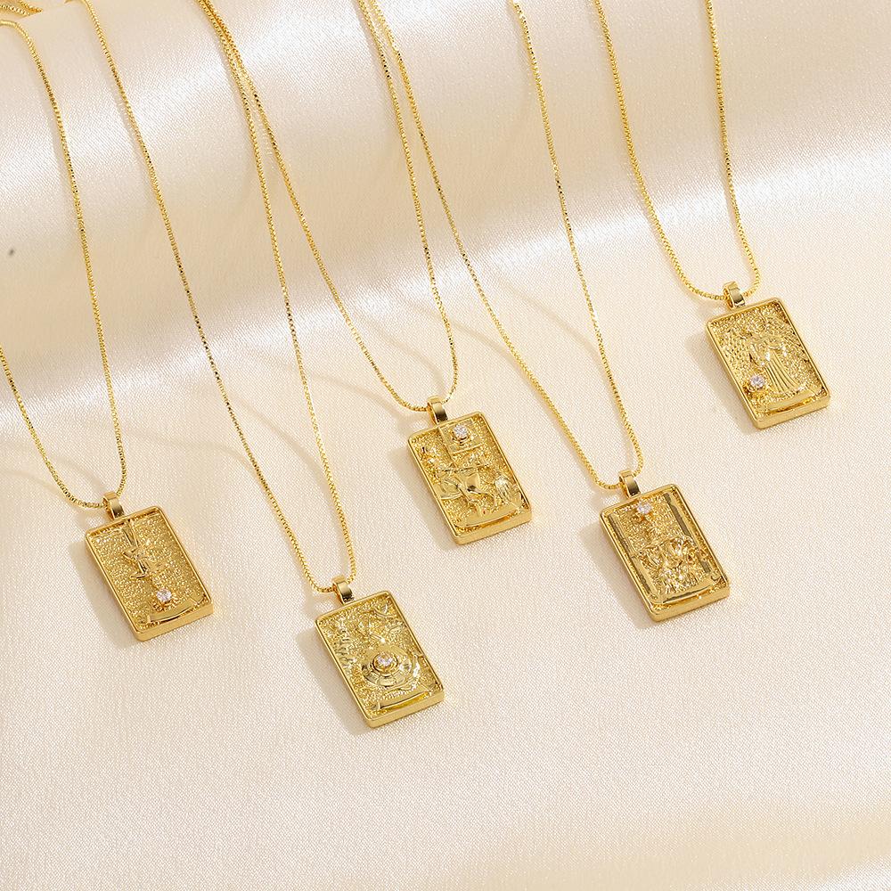 New Necklace Ins Trendy Punk Style Hip-Hop Unisex Necklace with Diamond Square Choker