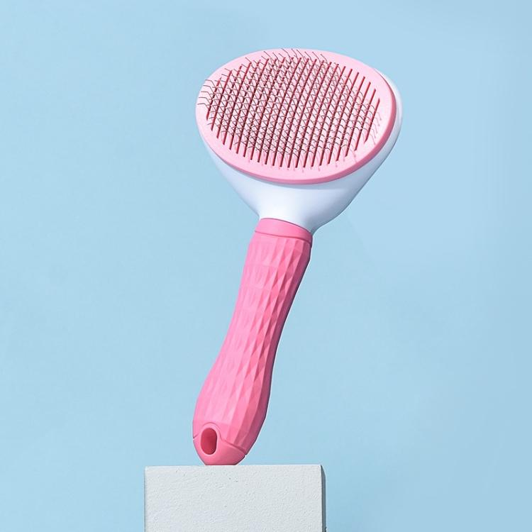 Stainless Steel Needle Automatic Cleaning Pet Hair Removal Dog Brush Pet Comb