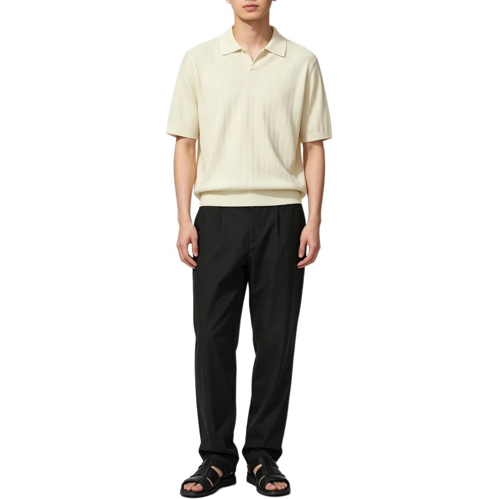 UNIQLO Solid Color Mid-Rise Tapered Casual Pants Men bottoms 482920-09