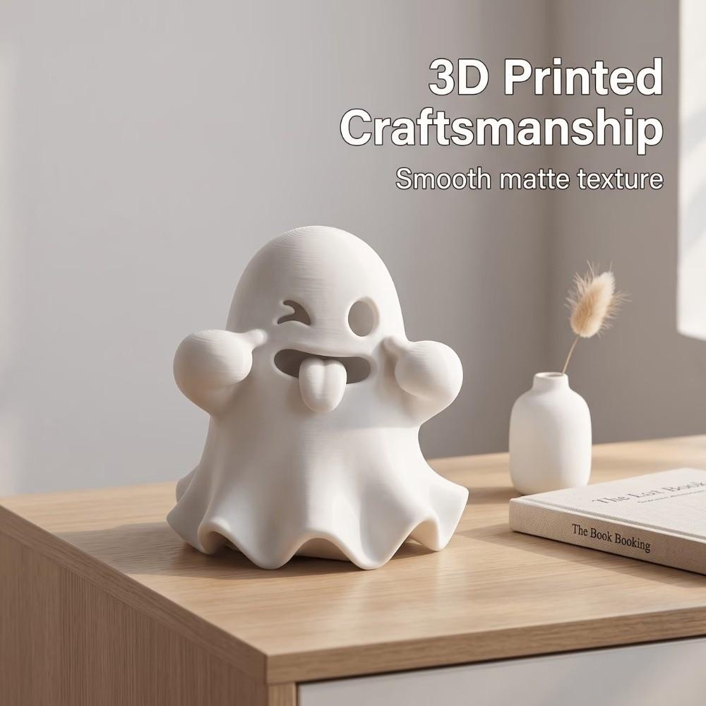 Fun Expression Cute Ghost Statues Mischievous Mini Ghost Ornaments Gift for Friend