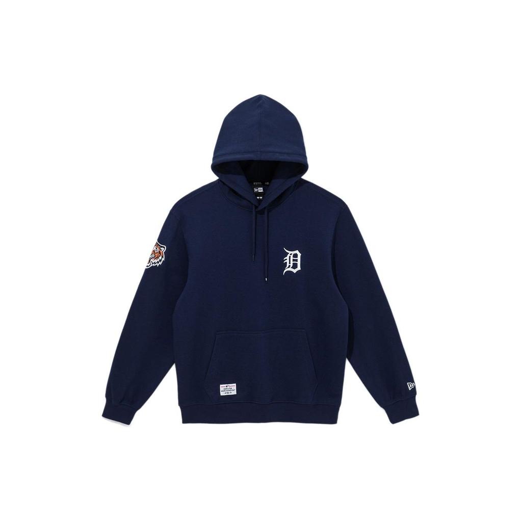 New Era SS24 MLB Detroit Tigers Logo Embroidered Pullover Hoodie Men Hoodies Navy-Blue 14179209