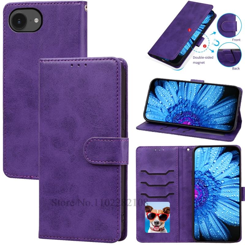 For iPhone 16e Case Leather Flip Wallet Cover For iPhone 16E Case Stand Book Fundas For iPhone 16e 16 e Phone Case Coque Etui