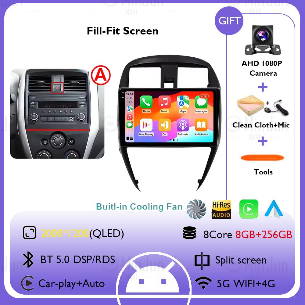 Android 14 Car Radio For Nissan Micra March Versa Note Sunny Juke Versa 2014 2015 2016 2017 2018 Carplay Android Auto Navigation