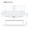 FLEOR 3pcs Ceramic Hot Dual Rails Pickup +Single Coil Pickup+Hot Dual Rails Pickup for ST SSS Electric Guitar Parts