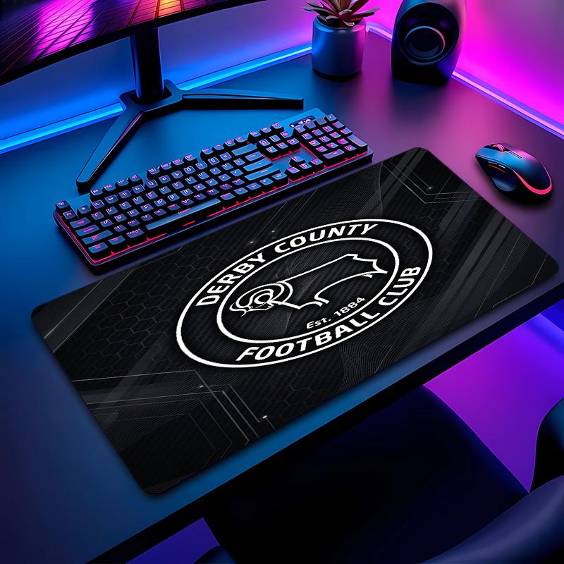 Derby County Football Pattern Mouse Pad Non?Slip Rubber Base Gaming Mousepad For Desk Office Home