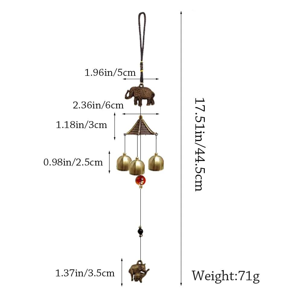 Outdoor Copper Bells Wind Chimes Creative Retro Garden Yard Decoration DIY Home Lucky Pendants