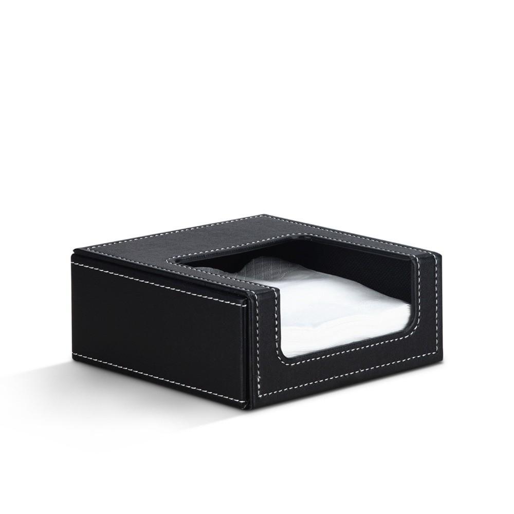 Creative Desktop Square Towel Box PU Leather Home Decor Napkin Box Paper Towel Box Home