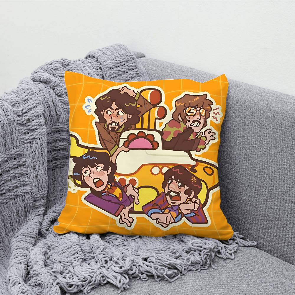 J-John L-Lennon P-Paul Pillowcases Bedroom Living Room Sofa Home Decor Polyester Cushion Cover with Zipper