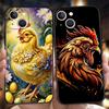 Phone Case Cover for iPhone 17 16 15 14 13 12 Pro Max 11 Pro Max 17 AIR Plus Shockproof Soft TPU Shell Cock Rooster Chicken Bags