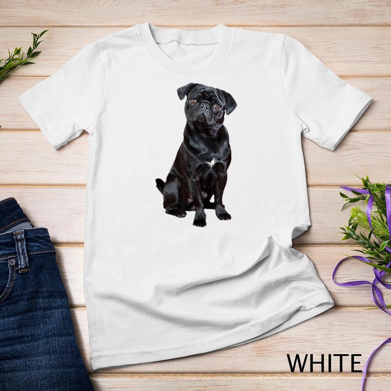 Black Pug Dog For Dog Mom Dad Funny Cute Black Pug T-Shirt Unisex T-shirt S