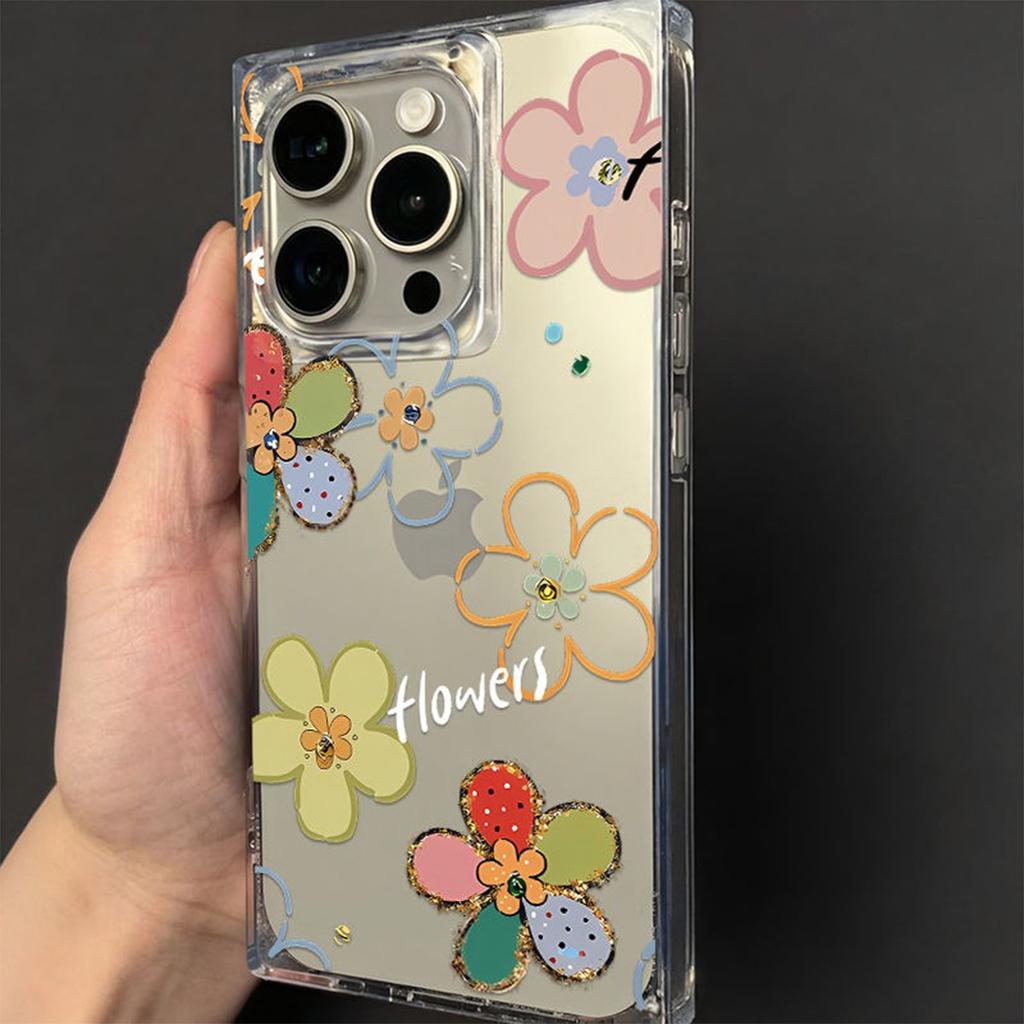 Ice Crystal Cube Transparent Mobile Phone Case Ultra-thin Transparent Airbag Anti-fall Mobile Phone Case Fashionable and Cute Trend