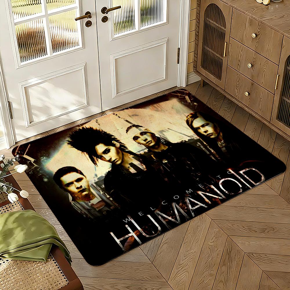 Guitarist T-Tom Kaulitz Singer Floor Mat Soft Thickened Absorbent Non-Slip Bedroom Living Room Door Mat Home Decor Flannel Rugs