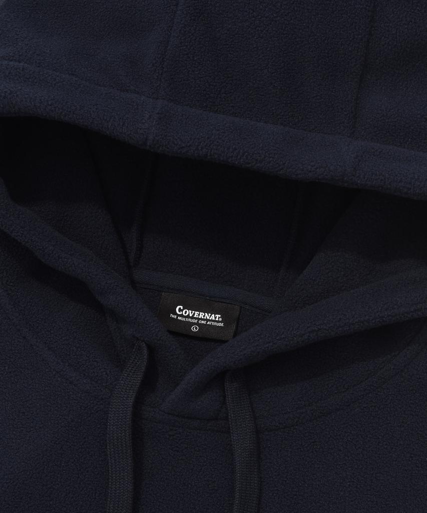 C Logo Fleece Oversized Hoodie Navy