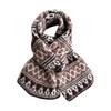 Fair Island wind knitted wool thick scarf boys and girls couple autumn and winter neck protection short scarf for boyfriend gift