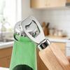 Beer Bottle Opener with Wooden Handle, Stainless Steel Cap Remover, Rustic Bar Tool for Home Kitchen, Gift for Men Dad