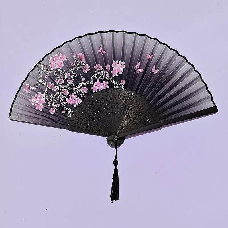 Traditional Folding Fan for Summer, Portable Folding Fan for Hanfu Dance, Qipao Show, New Chinese Style, Portable Gift Bamboo Fan