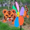 Selg 3D Large Animal Bee Windmill Wind Spinner Whirligig Yard Garden Decor