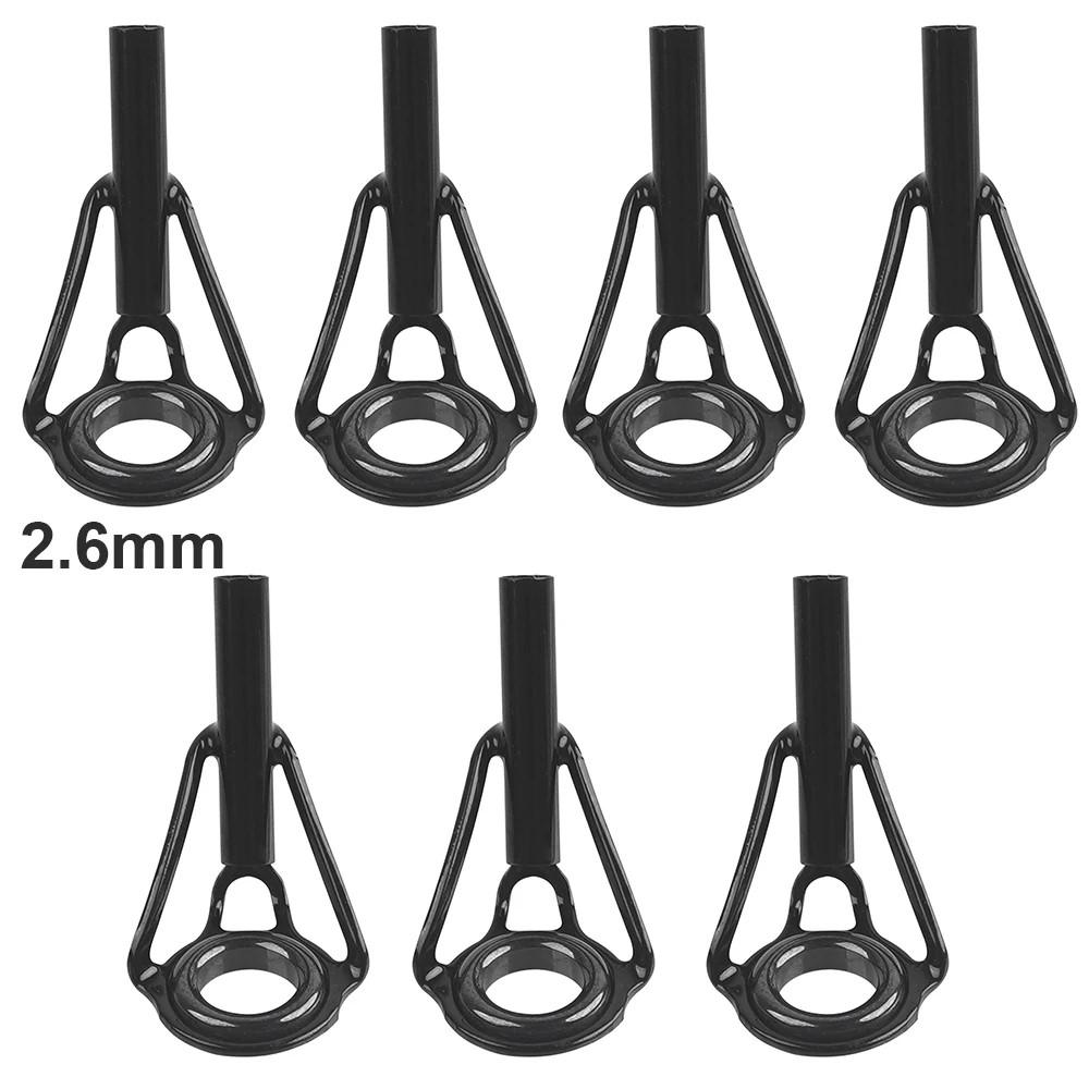

7 шт./14 шт. Набор для ремонта направляющих кончика удилища Черный/Белый Рамы из нержавеющей стали Керамическое кольцо Спиннинговое Кастинговое Удилище Снасти 14Pcs
