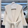 2024 Autumn/Winter Petite Age-Defying Double-Faced Cashmere Short Cape Coat for Women