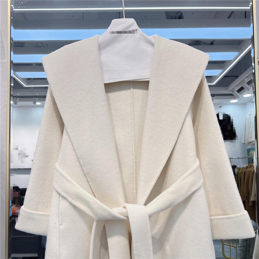 2024 Autumn/Winter Petite Age-Defying Double-Faced Cashmere Short Cape Coat for Women