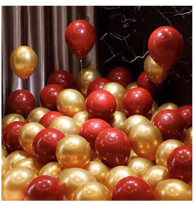 Pomegranate Red Double Layered Balloons – Wedding and Party Decorations