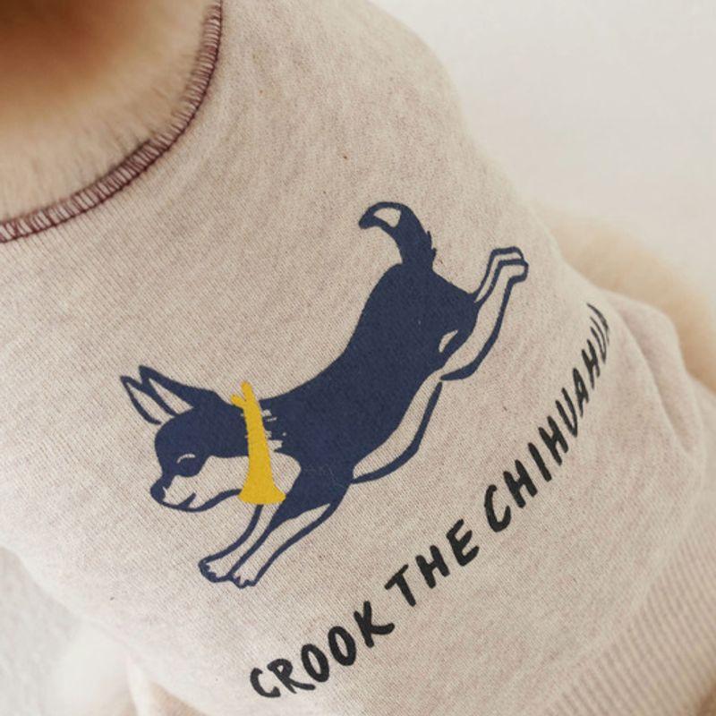 CROOKTHECHIHUAHUA Logo graphic sweatshirt - coconut milk