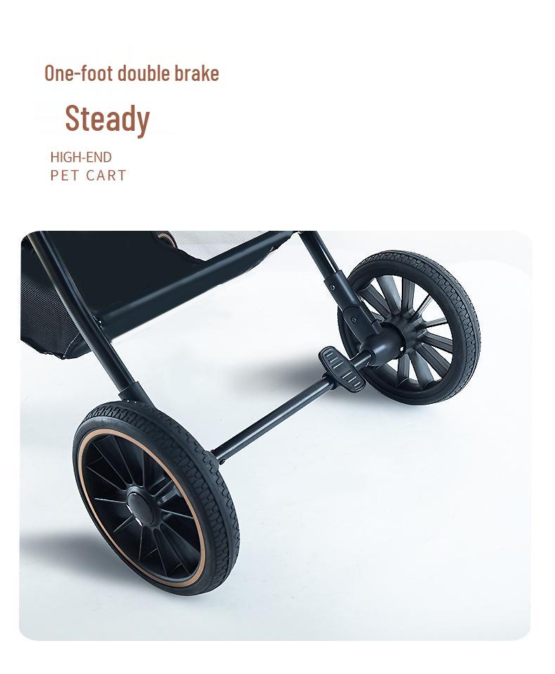 Lightweight Folding Pet Stroller for Small Dogs and Cats
