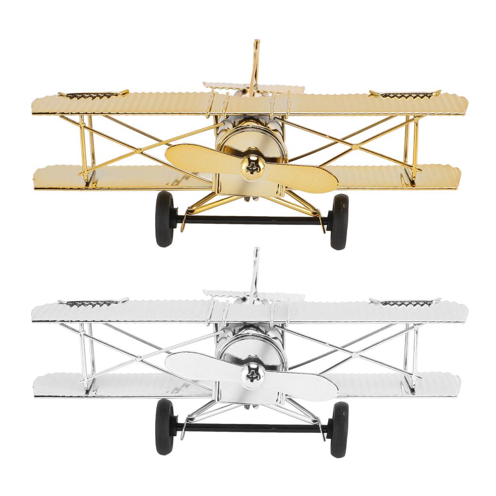 Metal Airplane Decoration Middle Size Iron Airplane Desktop Decoration for Home and Office