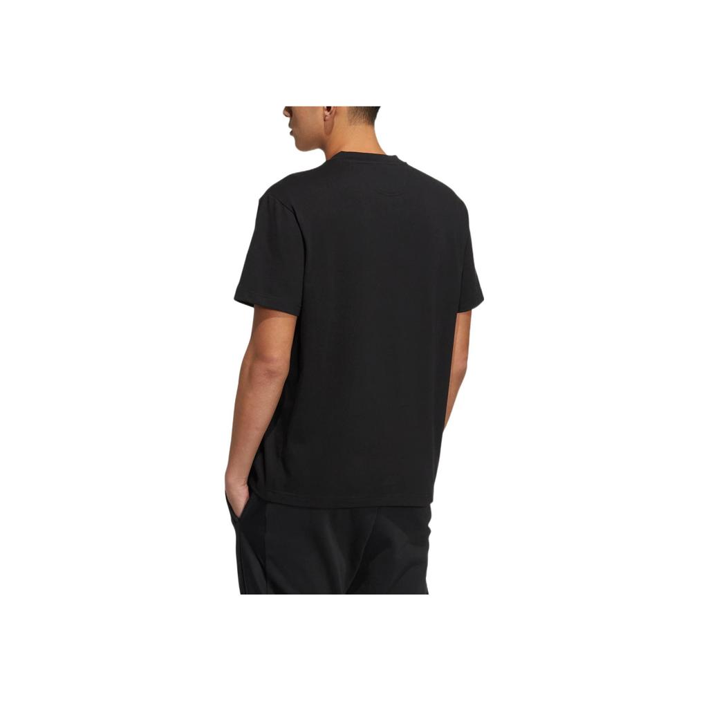 Adidas Neo Solid Color Crew Neck Sports T-Shirt Unisex Tops Black HS6812