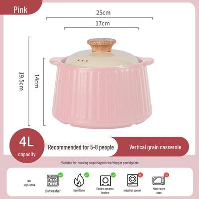 Zhi Shi Cream Style Ceramic Casserole Pot