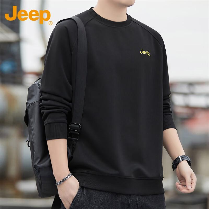 JEEP Men's Loose Heavyweight Long Sleeve Sweatshirt