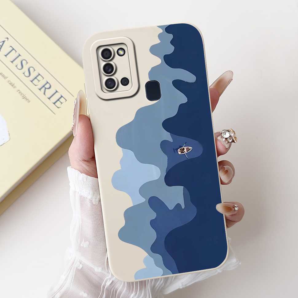 For Samsung Galaxy A21s SM-A217F Case Fashion Love Bow Cute Rabbit Soft Silicone Cover For Samsung A21s A 21S 6.5" Phone Cases