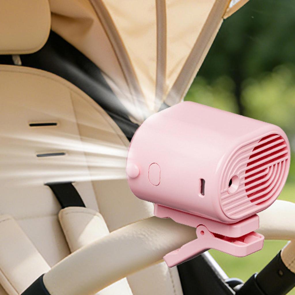 Clip On Fan 4 Speeds Silent Portable Air Cooler Small Clip Fan With Light And Lanyard For Home Bedroom Stroller Cart Camping