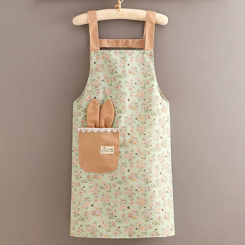 Canvas Wipeable Apron with Anti-fouling, Breathable Design for Kitchen and Cooking. Perfect for Females, Waist Work Clothes.