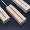 Beech Wooden LED Lamp Base with USB Cable Switch Simple For 3D Acrylic Board DIY Night Light Christmas Wood Gifts Accessories