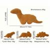 4pcs Dino And Chicken Nugget Plush Playset 45cm/17.72in Stegosaurus Plush Chicken Mommy Stuffed Animal With 3 Small Super Soft Cartoon Hugging Toy Gif