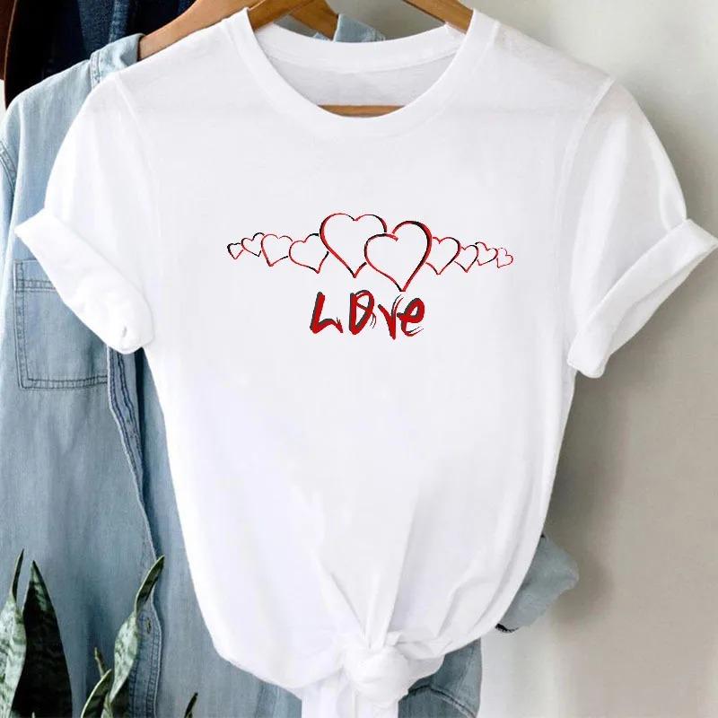 New Bicycle Flower Love Retro Loose Simple Cute Half Sleeve Short Sleeve T-shirt Woman Summer fashion polyester fabric